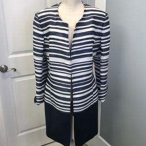 Santorelli Woman’s Sculptured Jacket Linen/Blue
